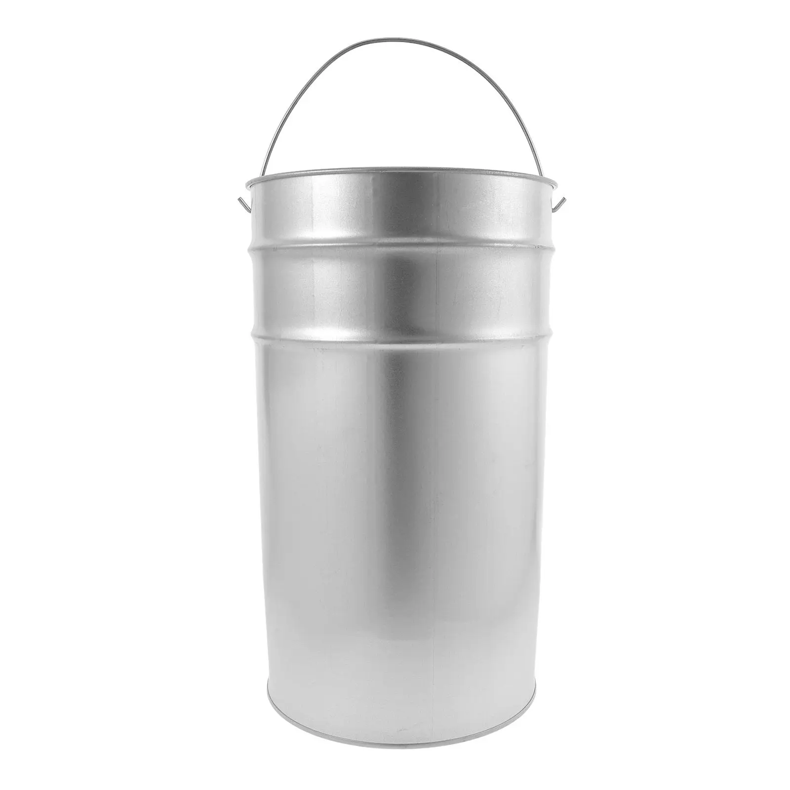 Rust Resistant Galvanized Iron Trash Bucket with Comfort Grip Handle Versatile Metal Garbage Container for Kitchen Bathroom