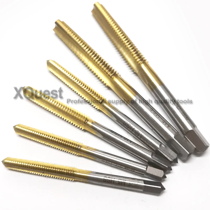 2pcs  10pcs TIN HSS Metric thread Nut tap M3 M4 M5 M6 M8 M10 M12 M14 Machine Straight Flute Nut taps Long Thread tap