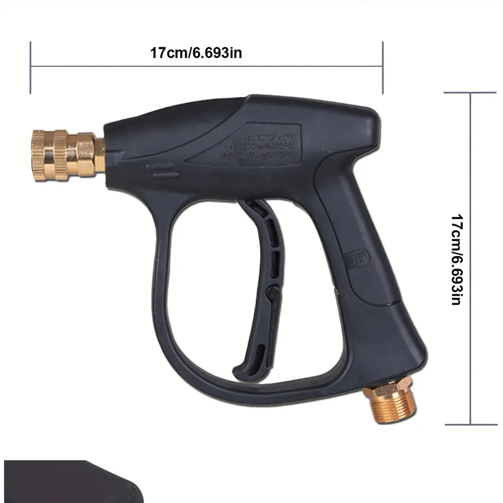 2175 PSI Hochdruckreiniger-Pistole – M22-14 und 1/4 Zoll Schnellanschluss mit 5-Farben-Düsen, leichte, kompakte Pistole für die Autoreinigung – Detail 2