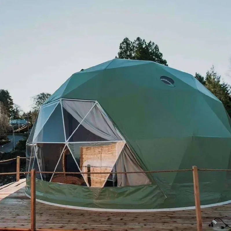 Green Color Trade Show Tent Igloo 3m Outdoor Igloo Tent Geodesic Dome Tents For Sale