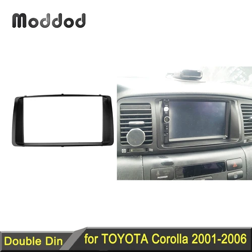Radio Fascia para Toyota Corolla 2001-2006, GPS, CD, Panel estéreo, montaje en tablero, Kit de ajuste de instalación, marco, Facia, reproductor de DVD, placa frontal