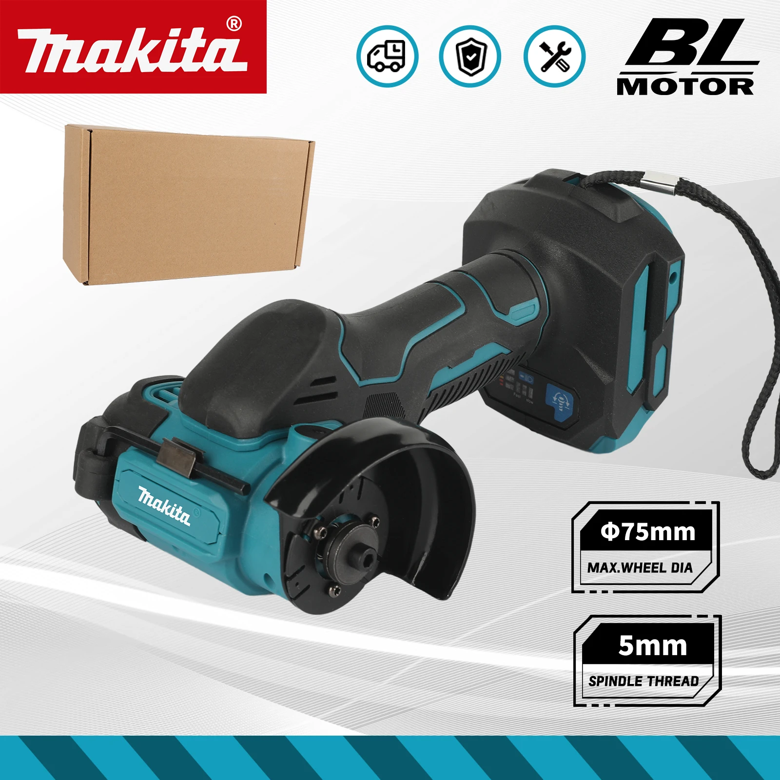 Makita DCS438 18V Brushless Grinder 3Gear 0-20000RPM 76mm Wheel Low Power Consumption Construction Metal Processing Hand tools