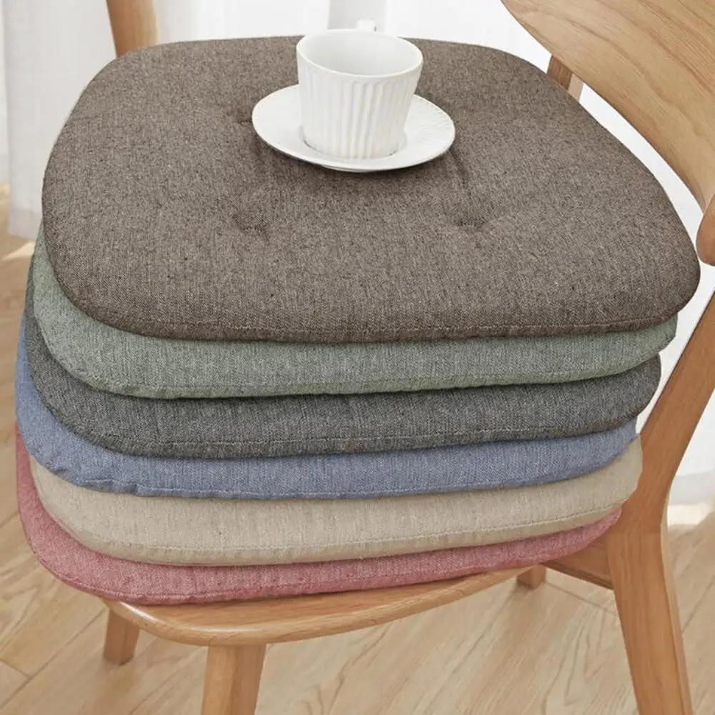 Non-slip Dining Chair Cushion Sponge Padding Chair Pad Thickened Sponge Padding Chair Cushion with Anti-slip Fixing for Home