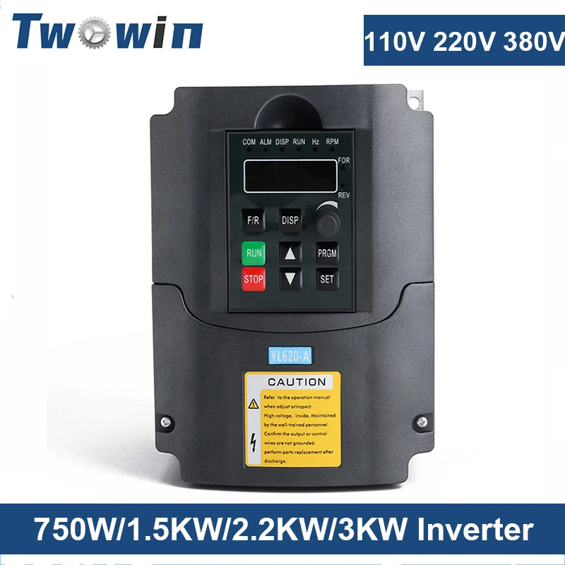 

AC Frequency Inverter 1.5 KW 2.2 KW Frequency Converter 110V 220V 380V Single Phase Input 3 Phase Output AC Drives for CNC