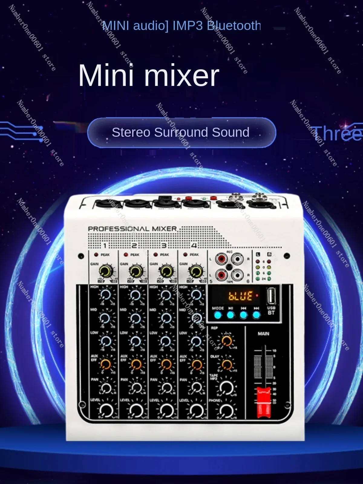 Mini Mixing Console, Stage Performance, Wedding Celebration, Home USB MP3 Bluetooth MX400MIN Audio Reverb Mixer