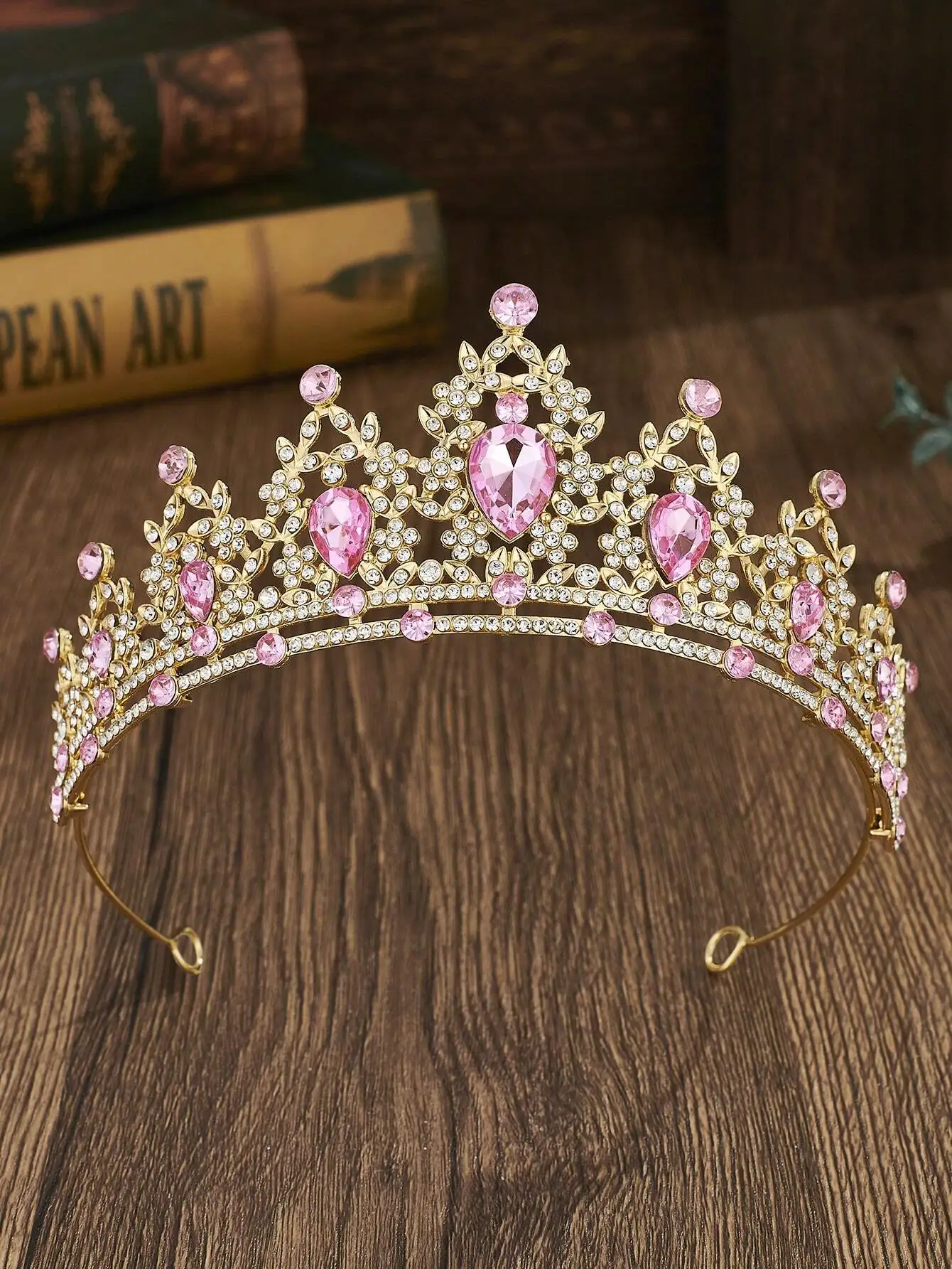 

Crystal Princess Tiara Crown Wedding Headband For Women Valentine's Day Accessories