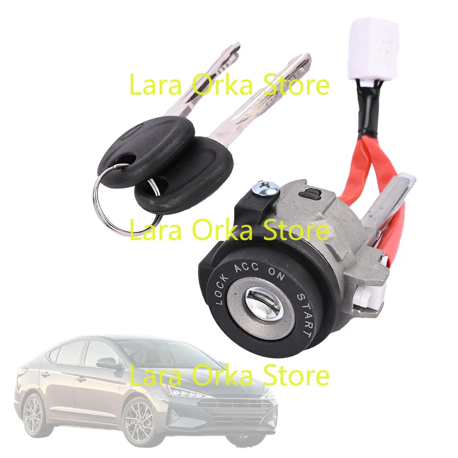 

Ignition Switch Lock Cylinder Assembly with 2 Keys Compatible with Hyundai Elantra 2017 2018 2019 2020 Replace 81905F2230