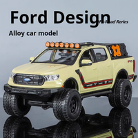 1:24 Ranger Pickup Truck Off-road Alloy Car Models Die-cast Static Cars Model Ornament Gift Hobby Collection Display Car Lover B