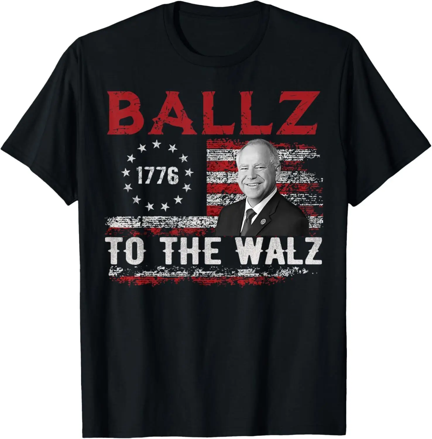 

Ballz To The Walz USA Flag Harris Walz 2024 T-Shirt S-3XL