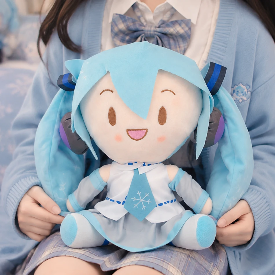 Anime Plush Doll 25cm Soft Character Figure Kawaii Sitting Posture Fufu Hatsune Miku Sakura Miku Snow Miku Gift