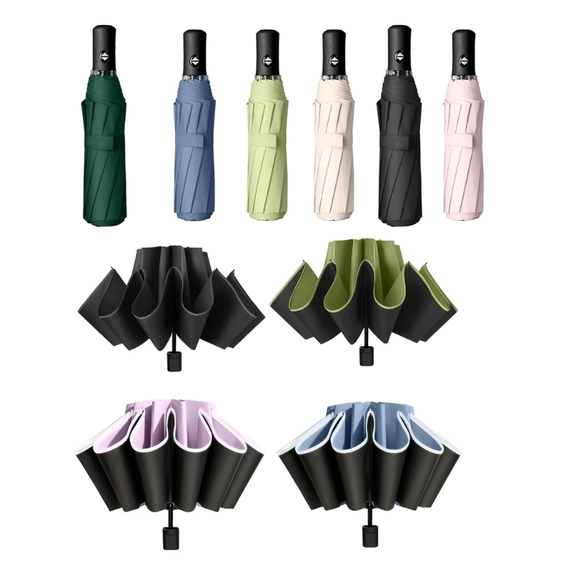 Protections Folding Umbrellas and 99% Block with Windproofs Frame for Weather Dropshipping