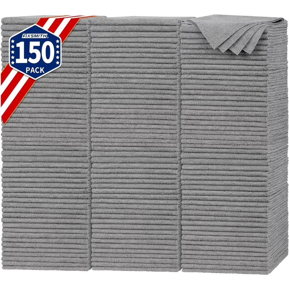 

Набор из 150 серых салфеток из микрофибры для автомобилей и гаражей, 11,5x11,5 дюймов