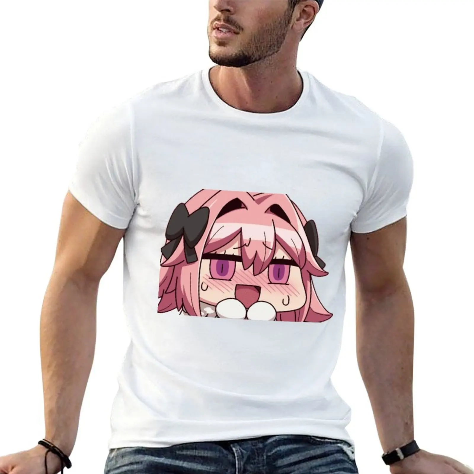 T-shirt Excited Astolfo, t-shirt uni pour grands et très grands modèles