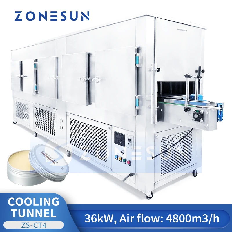 Zonesun Cooling Tunnel Conveyor Freeze Tunnel Chilling Tunnel Bottle Cooling Conveyor Machine Chocolate Cooling Tunnel ZS-CT4