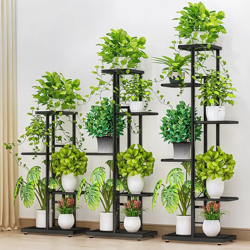 Plant Stand Stand For Flowers Iron 6/7/8Layers Plant Shelf Plant Organizer Storage  Holder Display Stand Garden Decoration