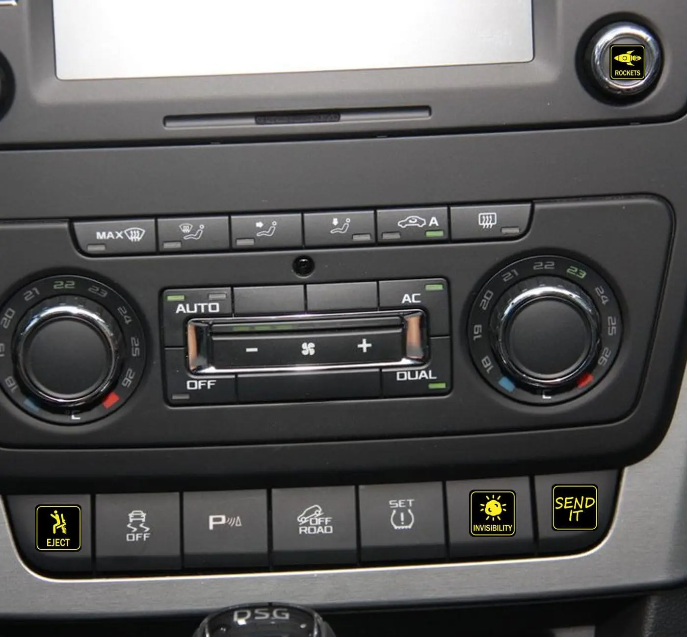 Car Unused Button Stickers Control Dash Button Stickers Interior Dash Rocker Console Switch Decals 15 Designs 30Pcs