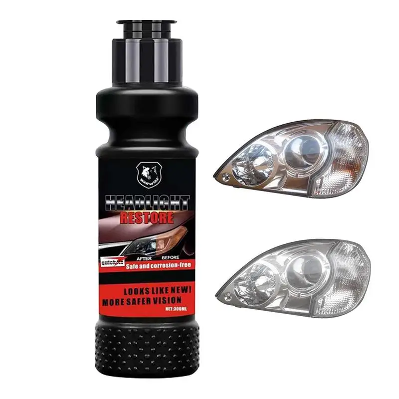 

Headlight Lens Cleaners Lens Restoration Cleaner 300ml Fast & Easy Headlight Lens Cleaners Remove Yellowing Oxidation