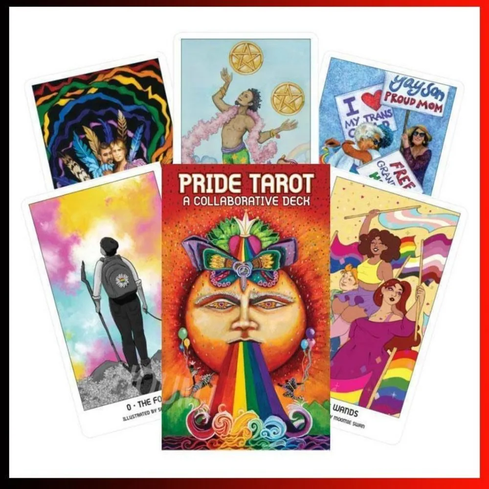 78 buah kartu versi bahasa Inggris kartu Tarot Pride kartu ramalan 10.3*6cm