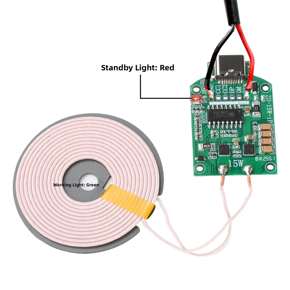 15W Automotive Wireless Charging Device with Digital Display Interface and 5V 9V 12V Input Voltage Flexibility