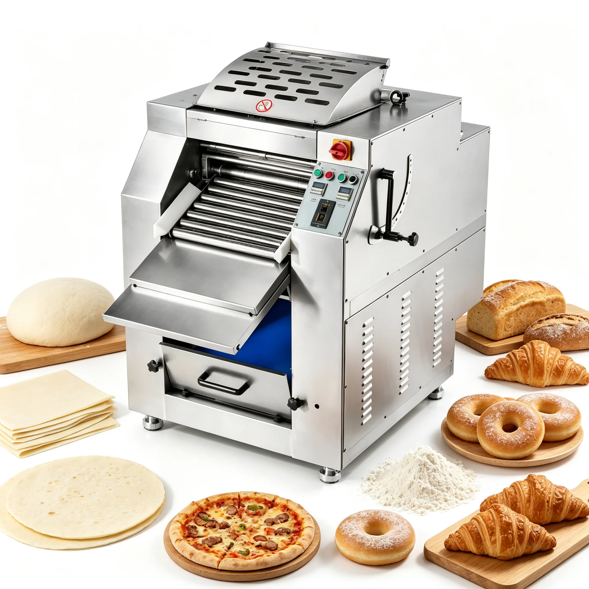 Dough Sheeter Consistent Rolling Press Machine for Uniform Bread & Pastry Dough Sheet Output Custom