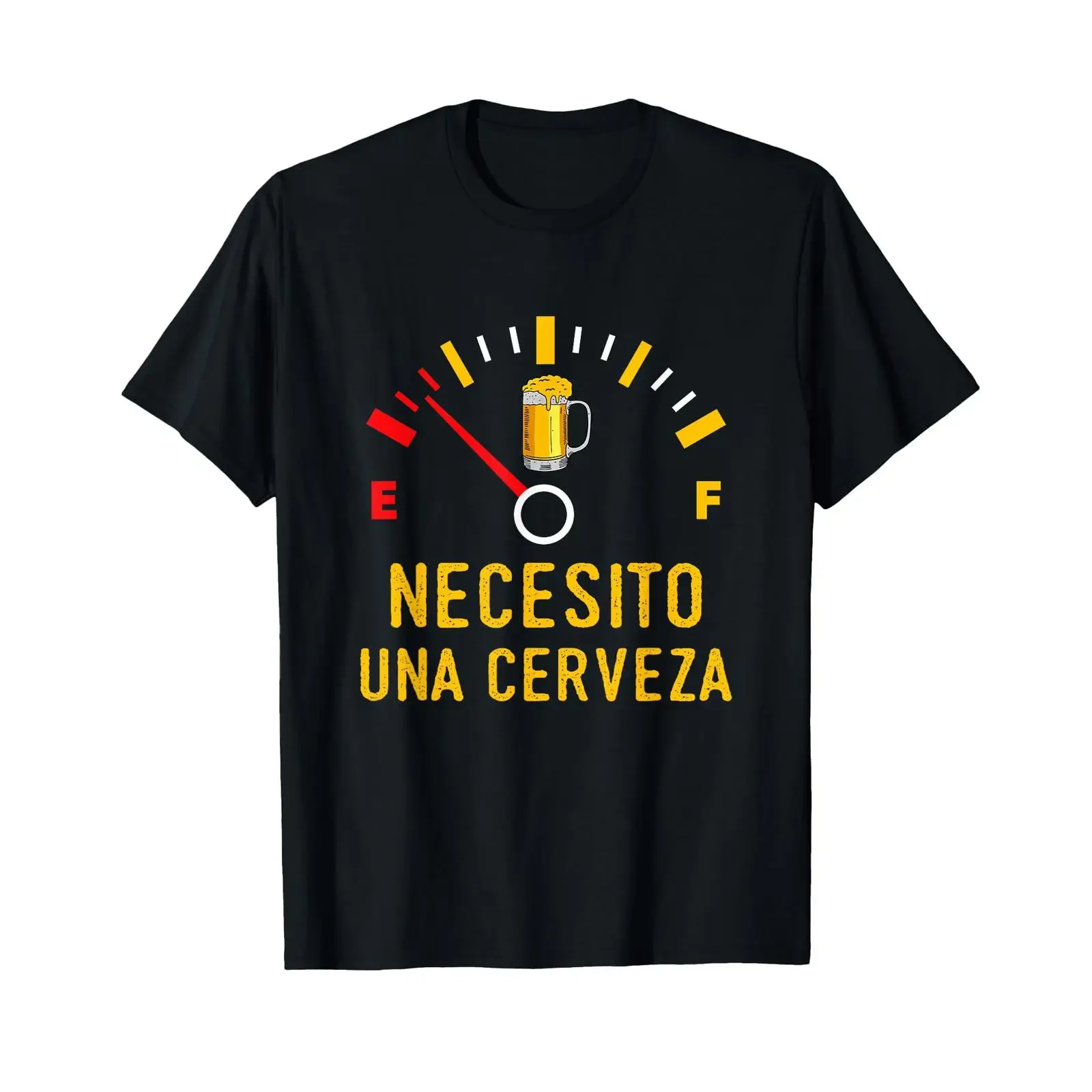 I Need a Beer Funny Drinking Meter T Shirt vintage Washed Stretched Stylish fashion Casual Breathable designer clothes graphic