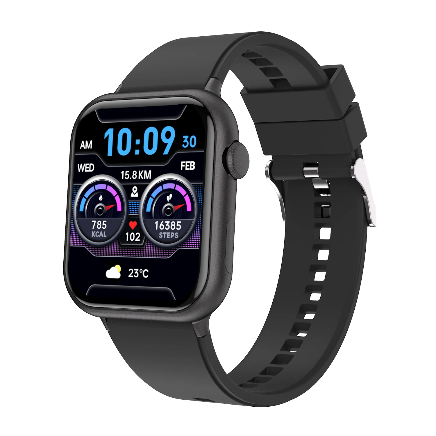 M34 SmartWatch 2024 nuovo Smartwatch per IOS Android telaio centrale in lega di zinco, Design del telaio Ultra-stretto 8 interfacce UI 2.01 pollici