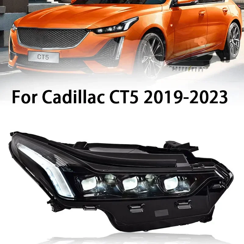 

Car Head Lamp headlight for Cadillac CT5 LED Headlight 2019-2023 Headlights CT5 DRL Turn Signal High Beam Angel Eye Projector