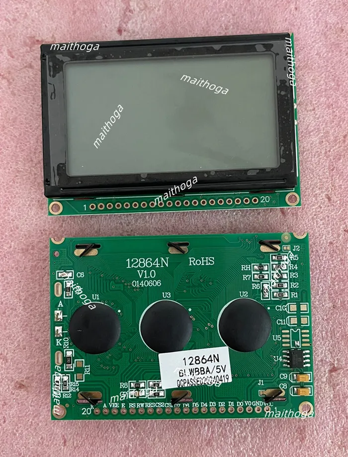 2.7 inch 20PIN Parallel STN FSTN COB LCD12864N Graphic Screen KS0108B KS0107 Controller 3.3V 5V Blue/Yellow Green/Grey Backlight