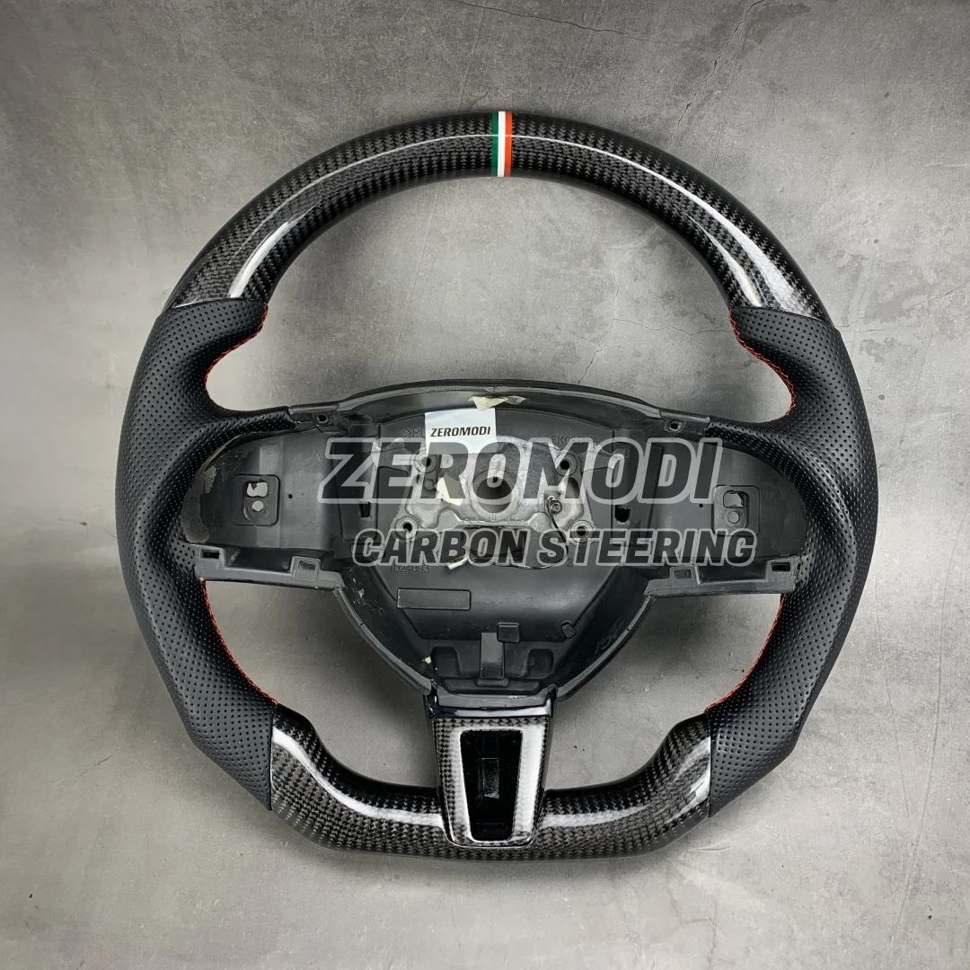 

Customized Racing Carbon Fiber Steering Wheel Replacement for Jaguar XF XK 2008-2015