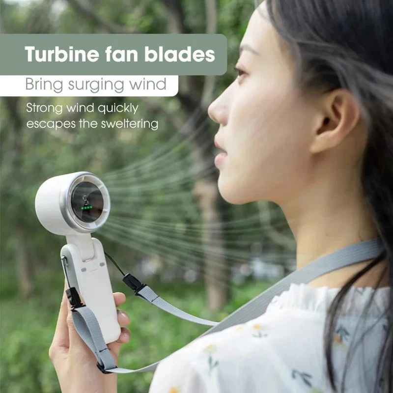 NEW 2026 N607 3in1 4000mAh Handheld Table Usb Charging Rechargeable Hanging Portable Neck Fan