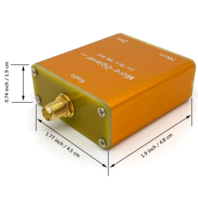 10w v/u 2m 70cm Mikrodiplexer-Duplex filter, der zum Platzieren zwischen Sender und Antenne verwendet wird