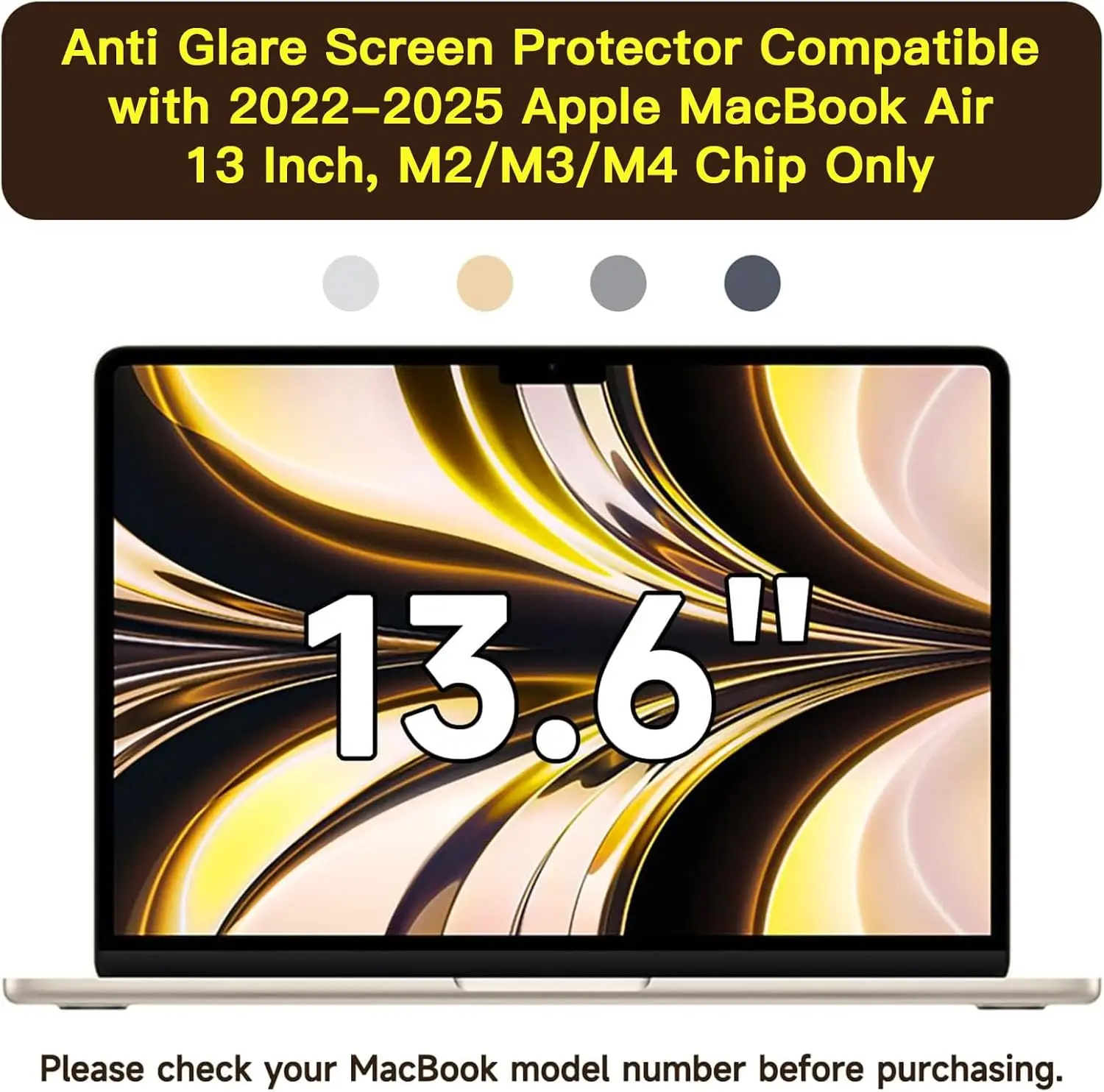 Confezione da 2 pellicole protettive per schermo MacBook Air 13,6 pollici M5 A3449 M2/M3/M4 A3240, opache e antiriflesso, per MacBook Air 13'' (2022-2026) 7 Confezione da 2 pellicole protettive per schermo MacBook Air 13,6 pollici M5 A3449 M2/M3/M4 A3240, opache e antiriflesso, per MacBook Air 13'' (2022-2026) 7