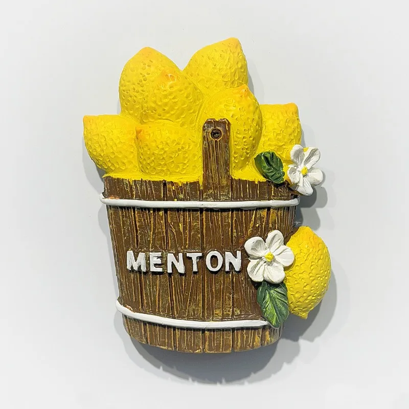 France Fridge Magnet Message Board Decorative The Lemon Festival Menton Travel Souvenir Refrigerator Sticker Home Kitchen Decor