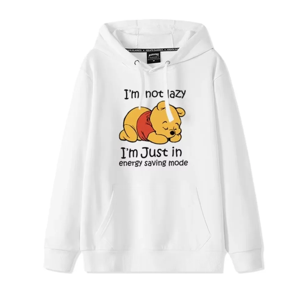 Cartoon Winnie The Pooh Modische und einfache lockere und bequeme Kapuzenpullover für Damen, multifunktionale Paar-Sweatshirt-Jacke