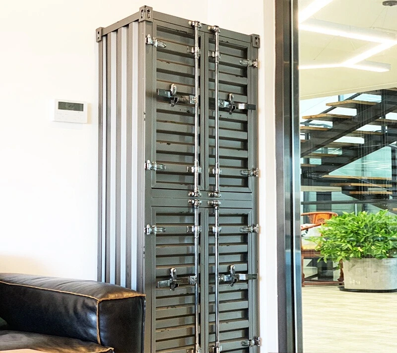 

Container bookcase with door locker, industrial fan cabinet, custom locker