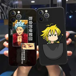 Hot anime Seven Deadly Sins Meliodas Phone Case For iPhone 11 12 13 Pro Max X XR XS MAX X 8 7 Plus 13Mini Black Soft TPU case