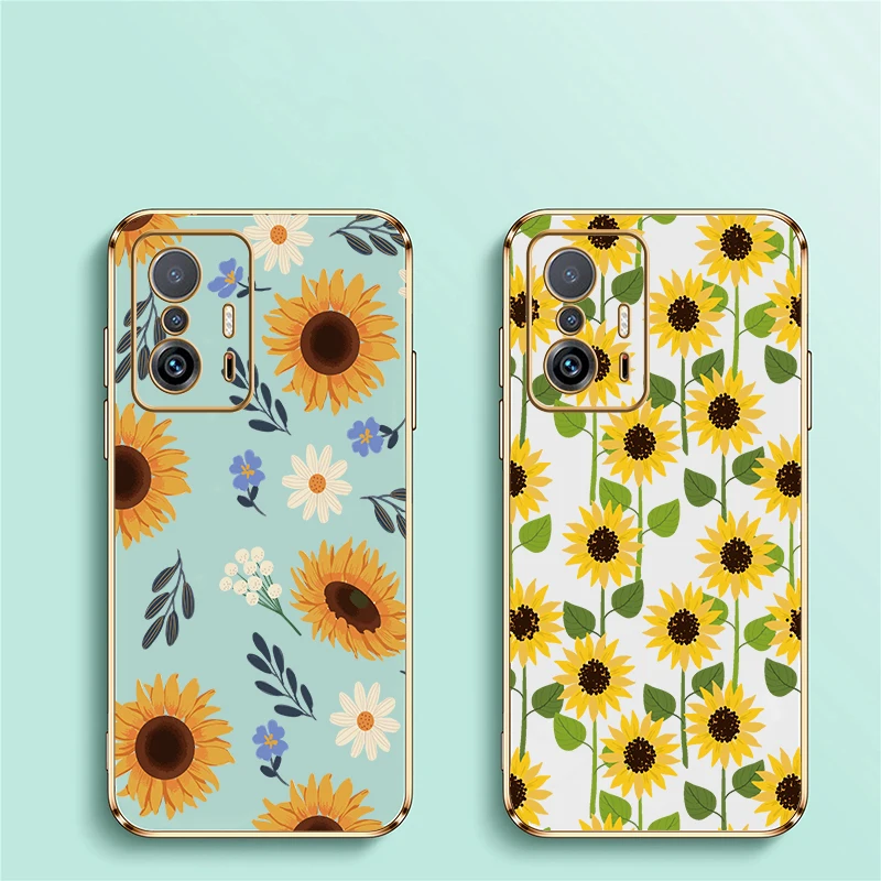 حافظة لهاتف شاومي Mi 11T 11 Lite 5G NE 11X Pro 9T 11i 10 Pro 10T غطاء مطبوع على شكل زهرة مقاوم للصدمات