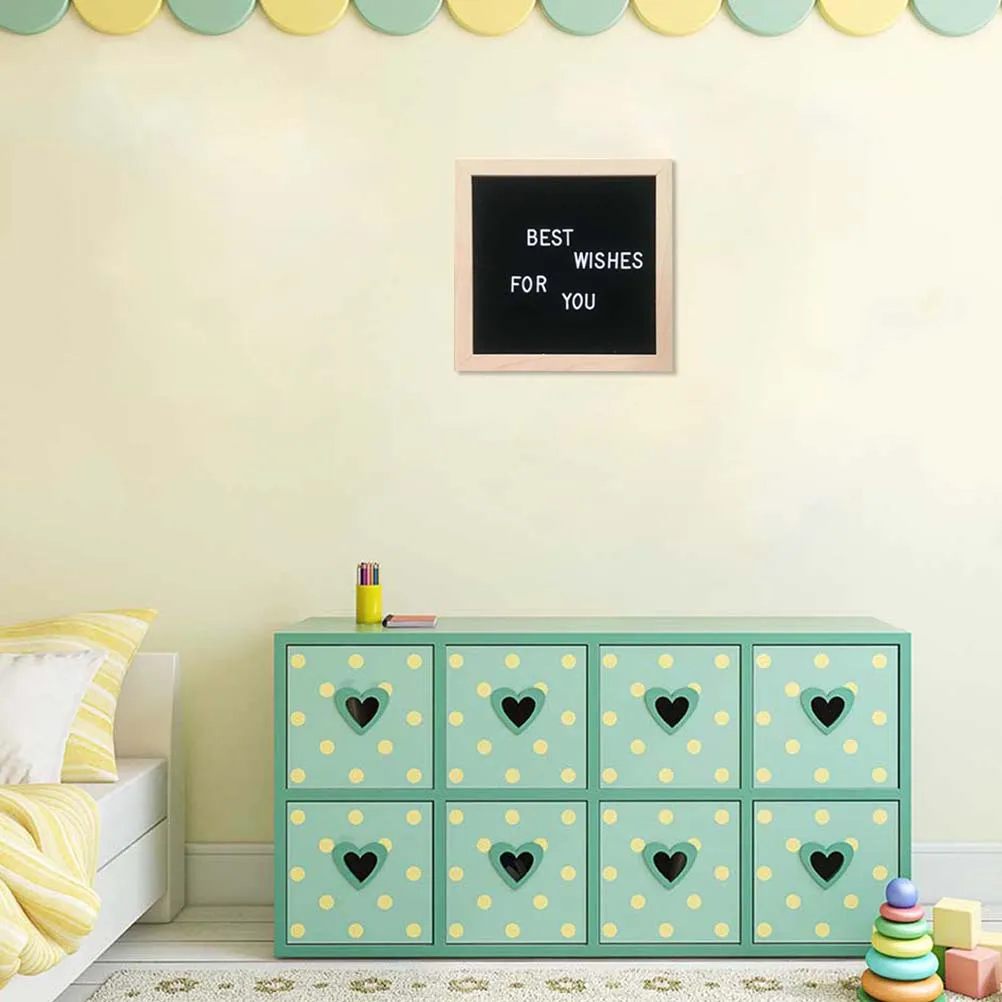 مجموعة لوحة أحرف اللباد باللون الأسود من قماش إيفا لباد لوحة رسائل لغرفة ديكور المنزل، علامة إبداعية ذاتية الصنع، عرض فني جداري للمساحة #6