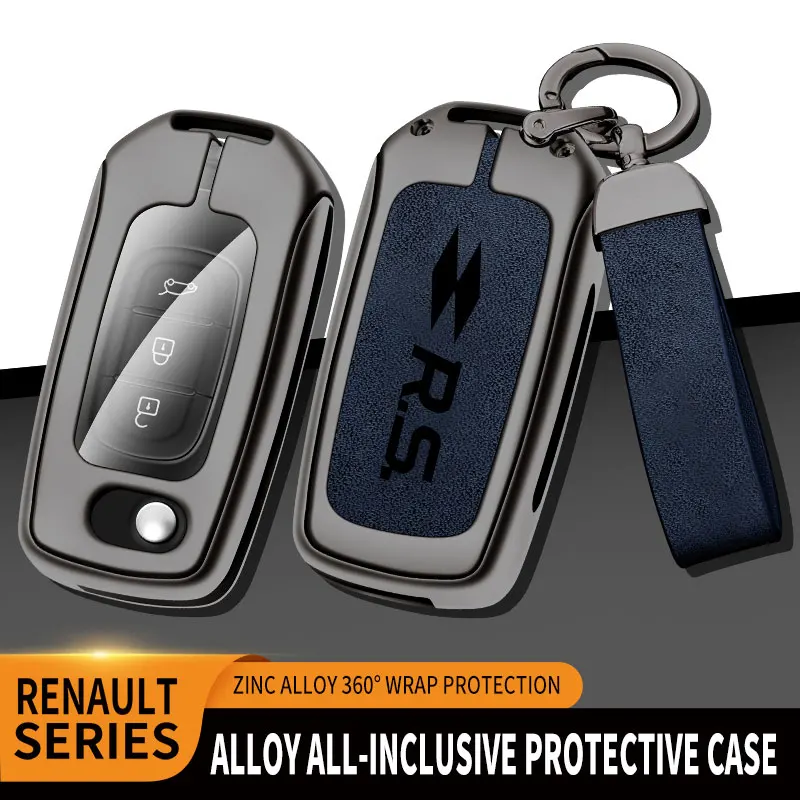 Zinc Alloy Car Key Cover Shell For Renault RS Kadjar Captur Megane Sandero Stepway Logan Clio 5 Arkana For Renault RS Key Case
