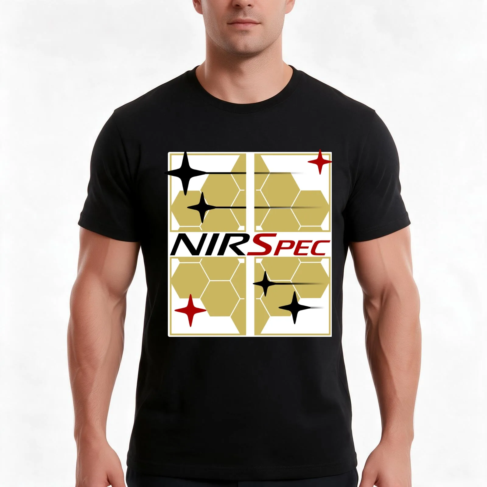 Near Infrared Spectrograph Logo T-Shirt, Summer Casual Cotton Tee, Oversized Streetwear Tops, Vintage Graphic Print, 100% Cotton