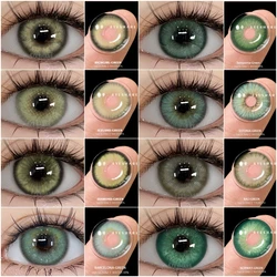 AMARA Green Contact lenses 2pcs Yearly Colored Contacts Pupil Natural Contact Lenses for Eyes Color Yearly Cosmetic Contact Lens