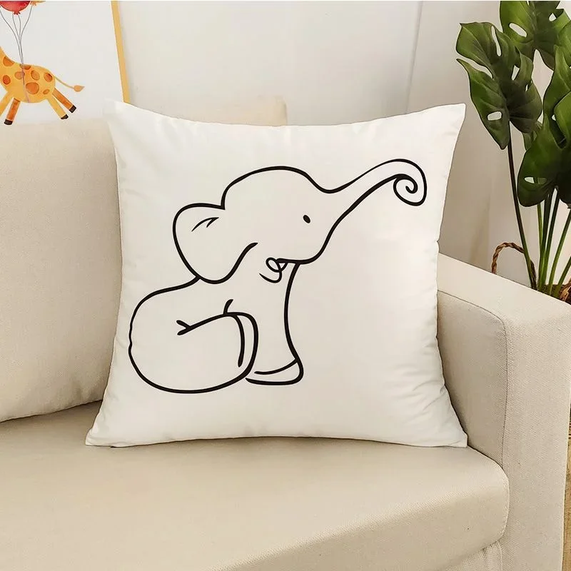 Sofa Pillow Square Super Soft Car Hug Without Pillow Core Living Room Sleeping Office Cushion Pillowcase 45x45cm