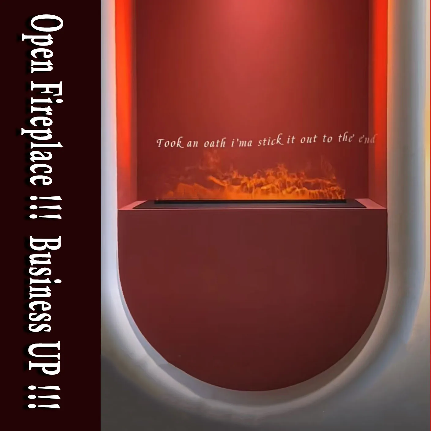 【2 in 1】Electric Mist Fireplace + Aromatherapy Diffuser – Realistic Flame, 3 Speed Settings APP / Remote Control Smart Fireplace