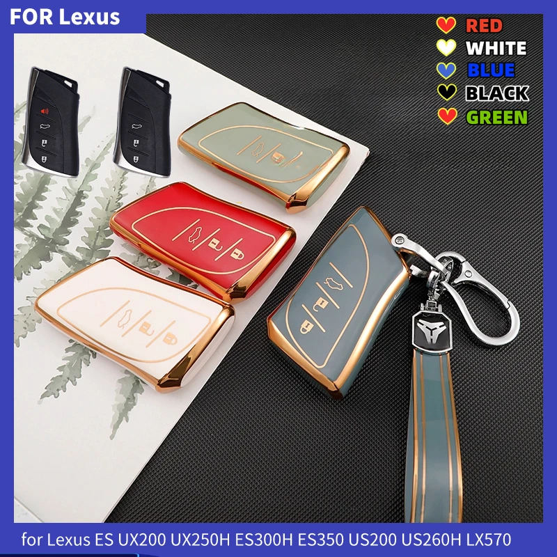 

Модный чехол из ТПУ для автомобильного дистанционного ключа, брелок для Lexus ES UX200 UX250H ES300H ES350 US200 US260H LX570, защитные аксессуары