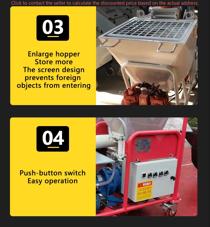 High Efficiency Dry Powder Spraying Automatic Mortar Gypsum Wall Plaster Machine