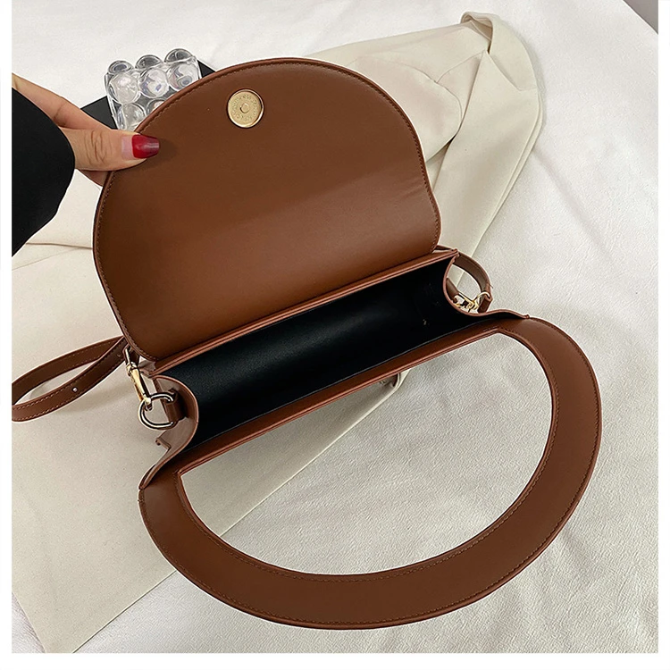 Trendy Designer Handbags For Women Pu Leather Top-handle Bags Fashion Luxury Ladies Simple Crossbody Shoulder Bag 7 Colours