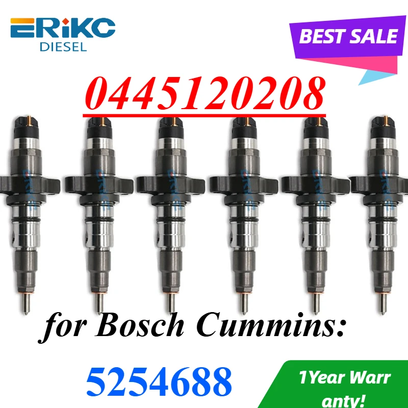 

6 шт. 0445120208 топливная форсунка Common Rail 0 445 120 208 часть автоматического дизельного двигателя для CUMMINS 5254688