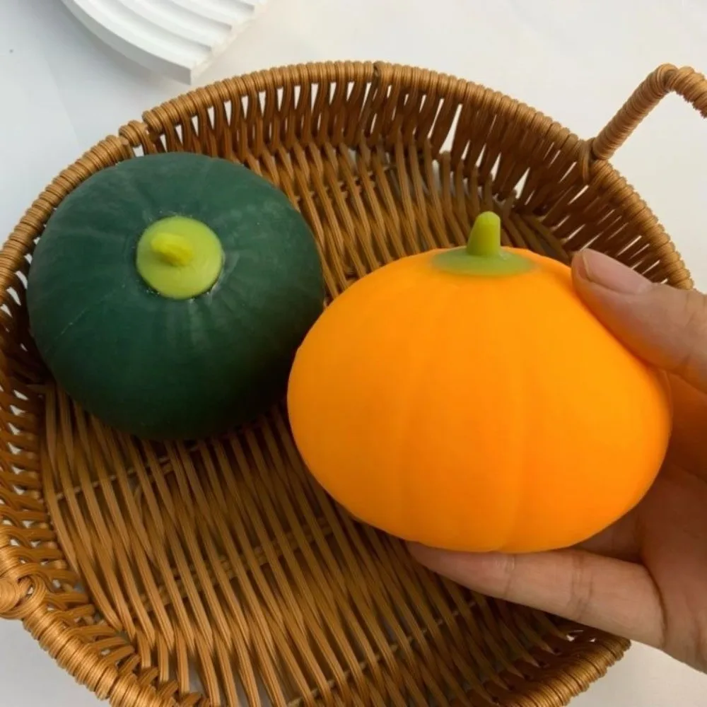 Realistic Simulation Pumpkin Squishy Toy Soft Texture Sensory Design Fruit Squeeze Toy Skin-friendly Non-toxic