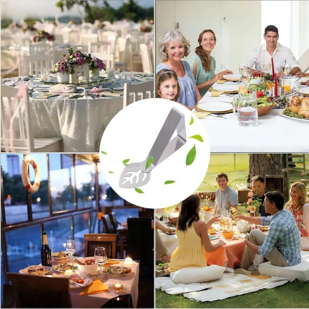 Modern Stainless Steel Leaf Shape Tablecloth Clamp Picnic Table Cover Holder For Outdoor Garden Barbecue Dinner Party