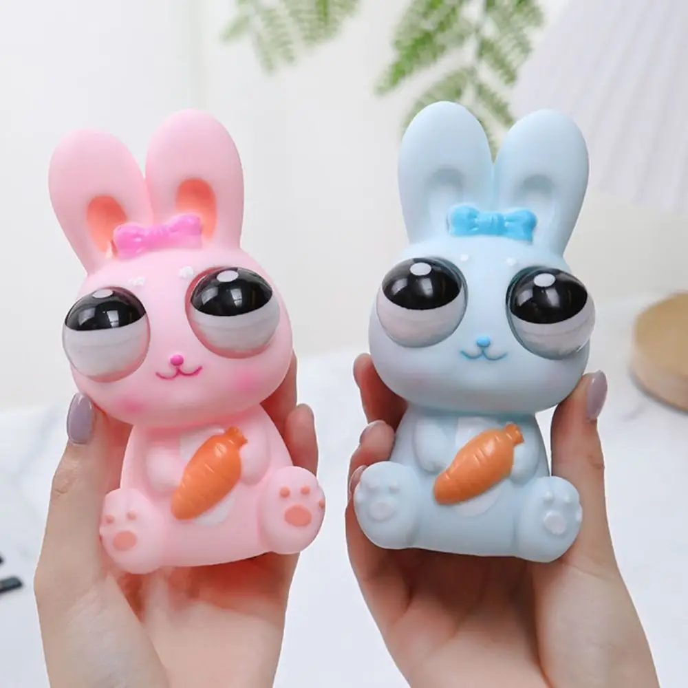 Simulation Rabbit Eyeball Burst Rabbit Popping Out Eyes Cartoon Animal Squeeze Ball Toys Cute TPR Squeeze Stretching Ball